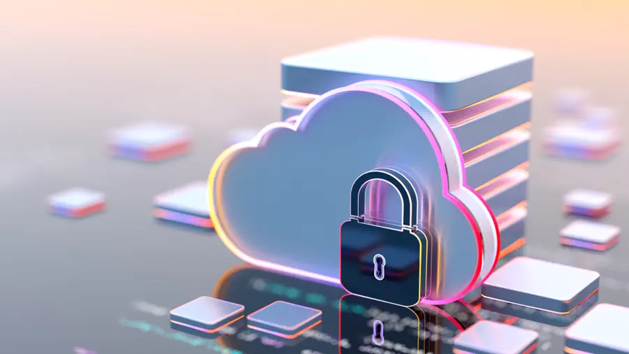 Afbeelding: Cloud gegevens beschermd